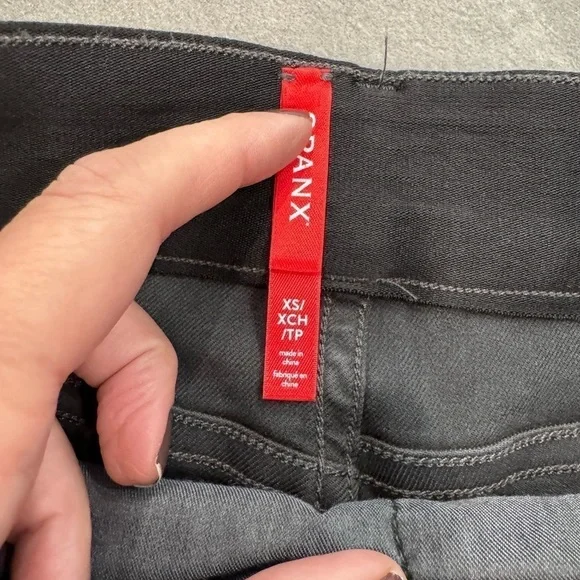 NWT Spanx Twill Stretch Short washed Black High Rise Size XSmall - Picture 6 of 9